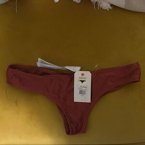 Billabong Hawaii HWomen's Ribbed Bikini Brief - Brick Red new with tags